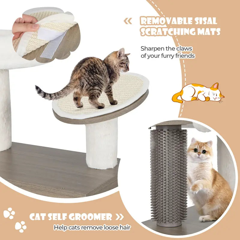 Cat Tree with Litter Box Enclosure