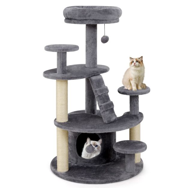 Multi-level Kitty Tower with Padded Perch and Scratching Posts