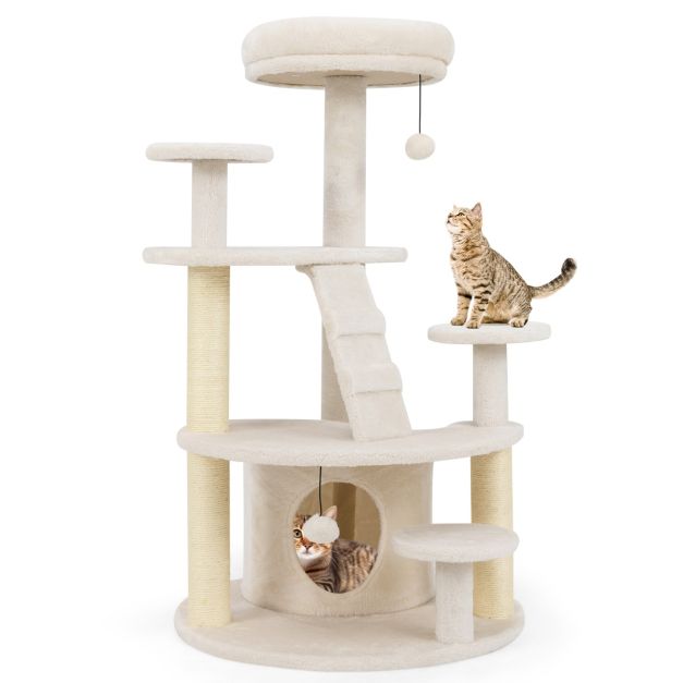 Multi-level Kitty Tower with Padded Perch and Scratching Posts
